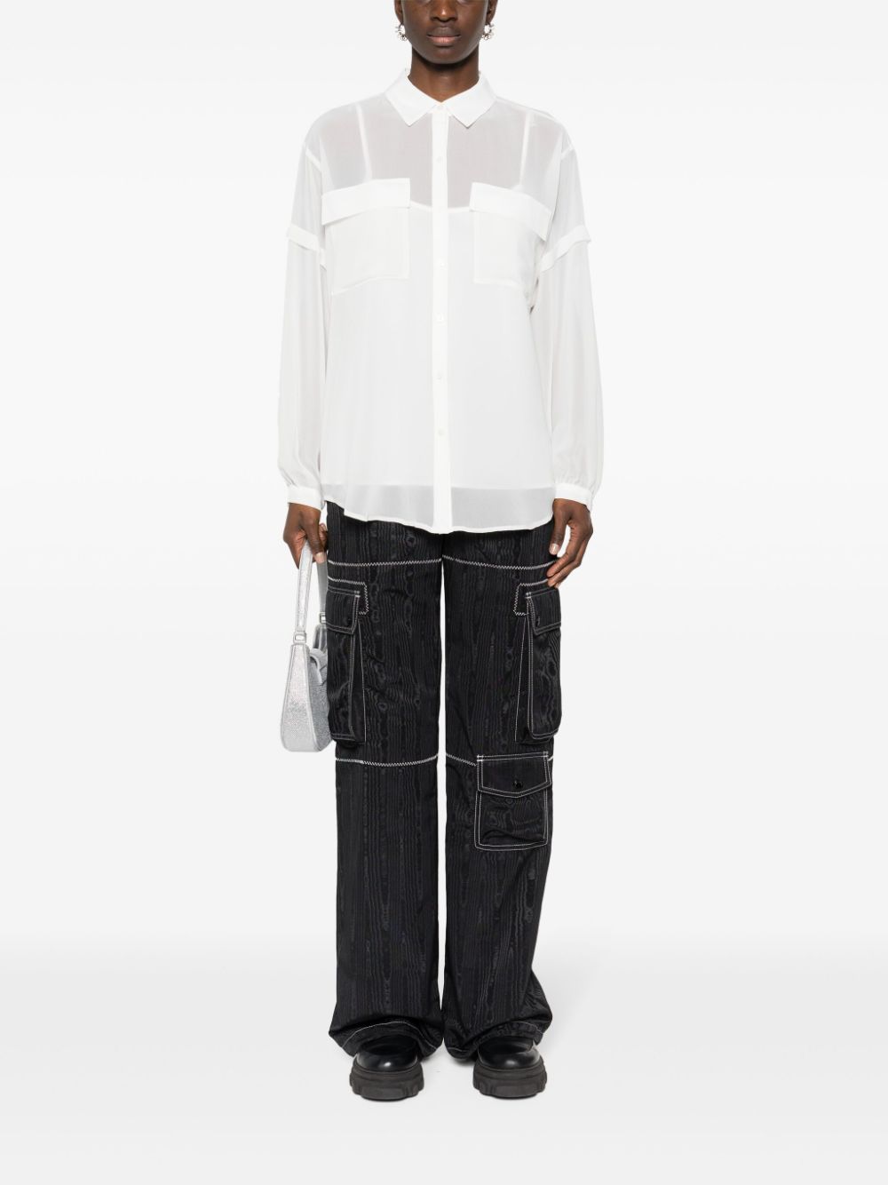 DKNY Semi-doorzichtig overhemd - Beige