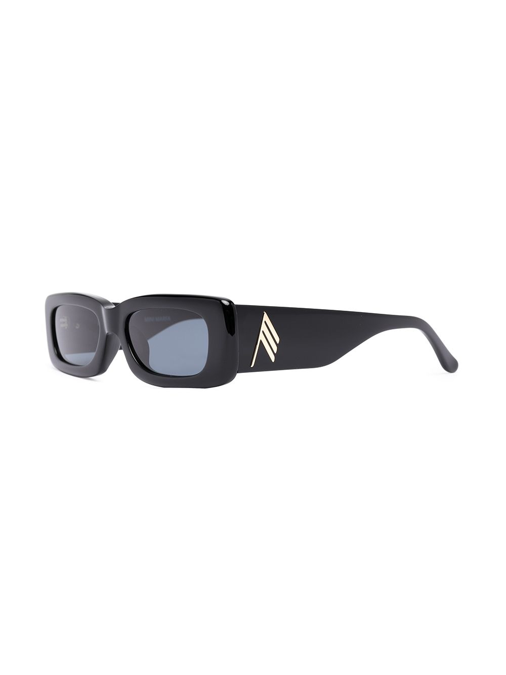 Linda Farrow x The Attico zonnebril met rechthoekig montuur - Zwart