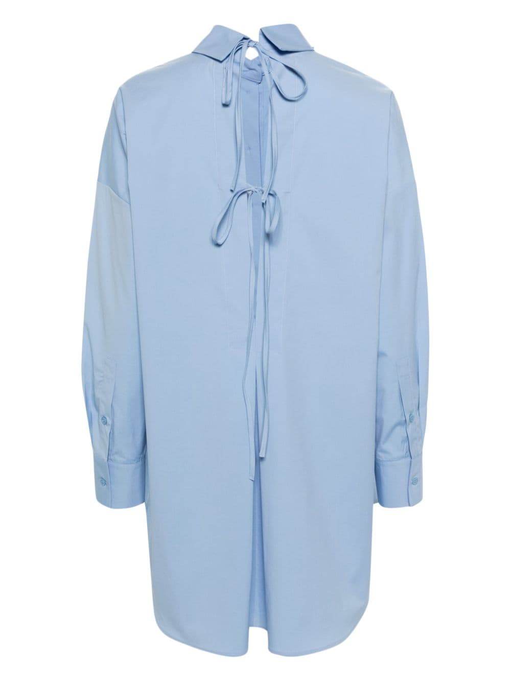 Semicouture Katoenen blouse met verlaagde schouders - Blauw