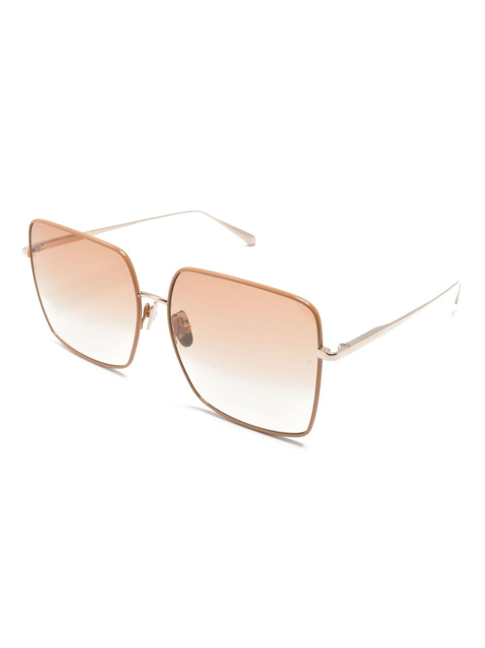 Linda Farrow Hino square-frame sunglasses - Goud