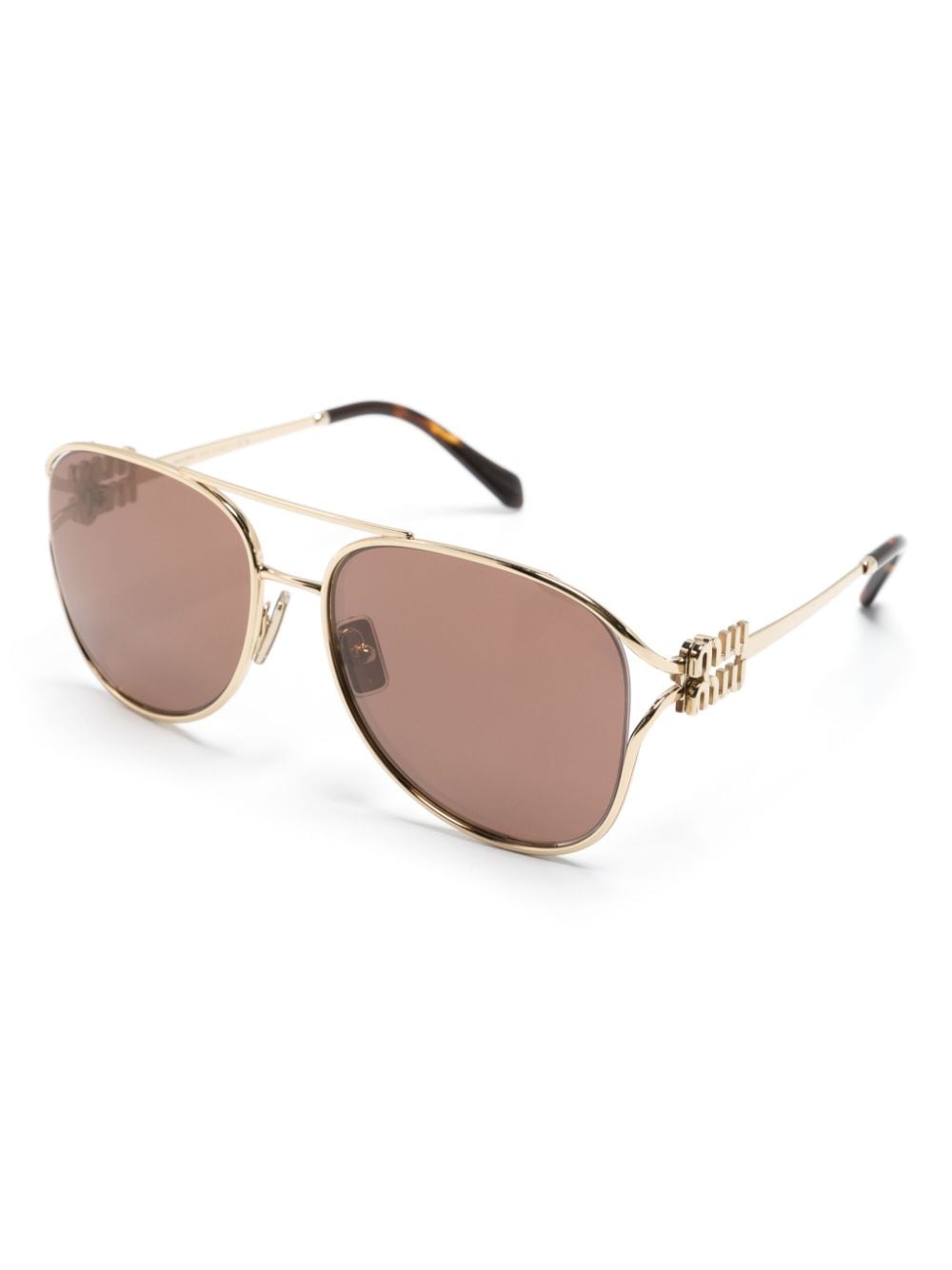 Miu Miu Eyewear pilot-frame sunglasses - Goud