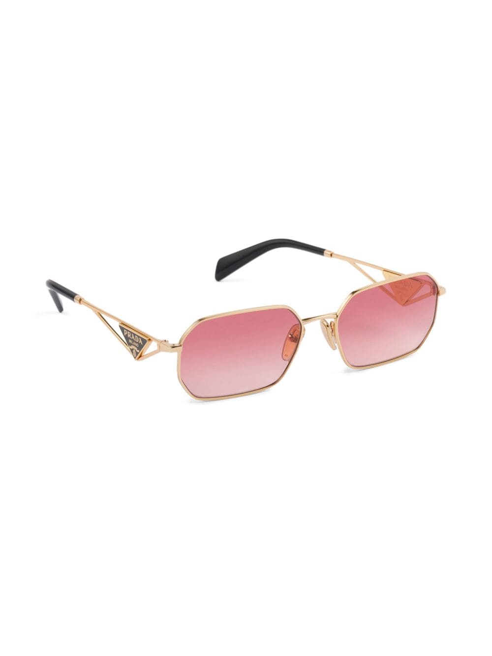 Prada Eyewear Zonnebril met rechthoekig montuur en kleurverloop - Roze