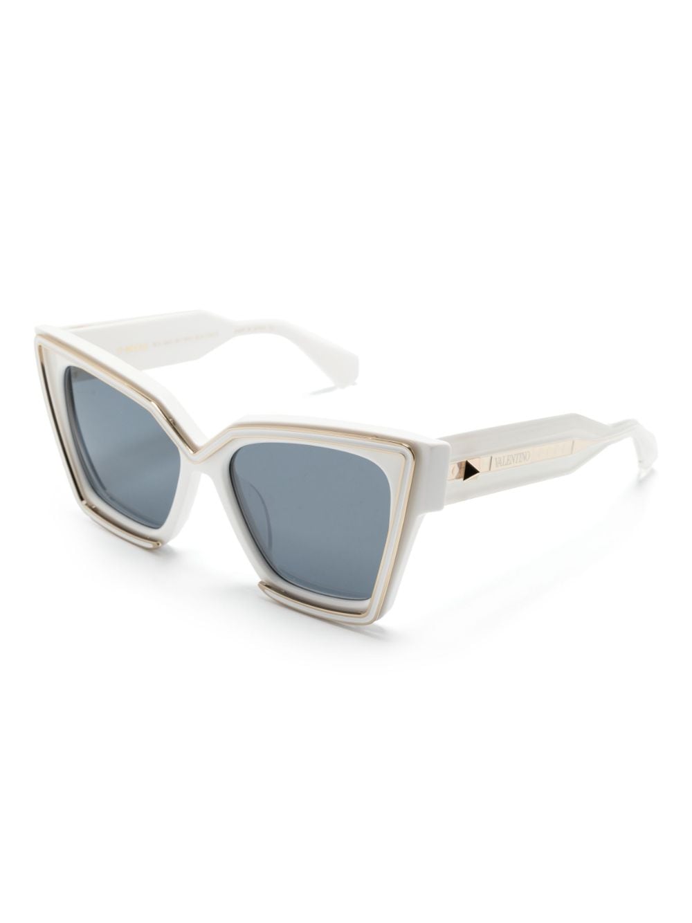 Valentino Eyewear Grace zonnebril met vierkant montuur - Wit