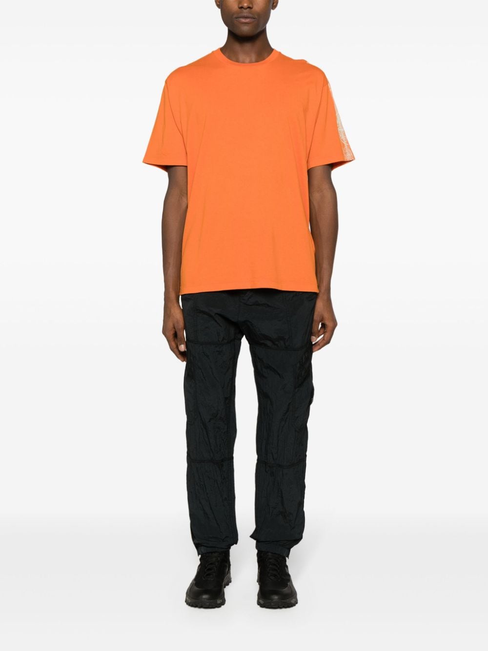 Stone Island T-shirt met logoprint - Oranje