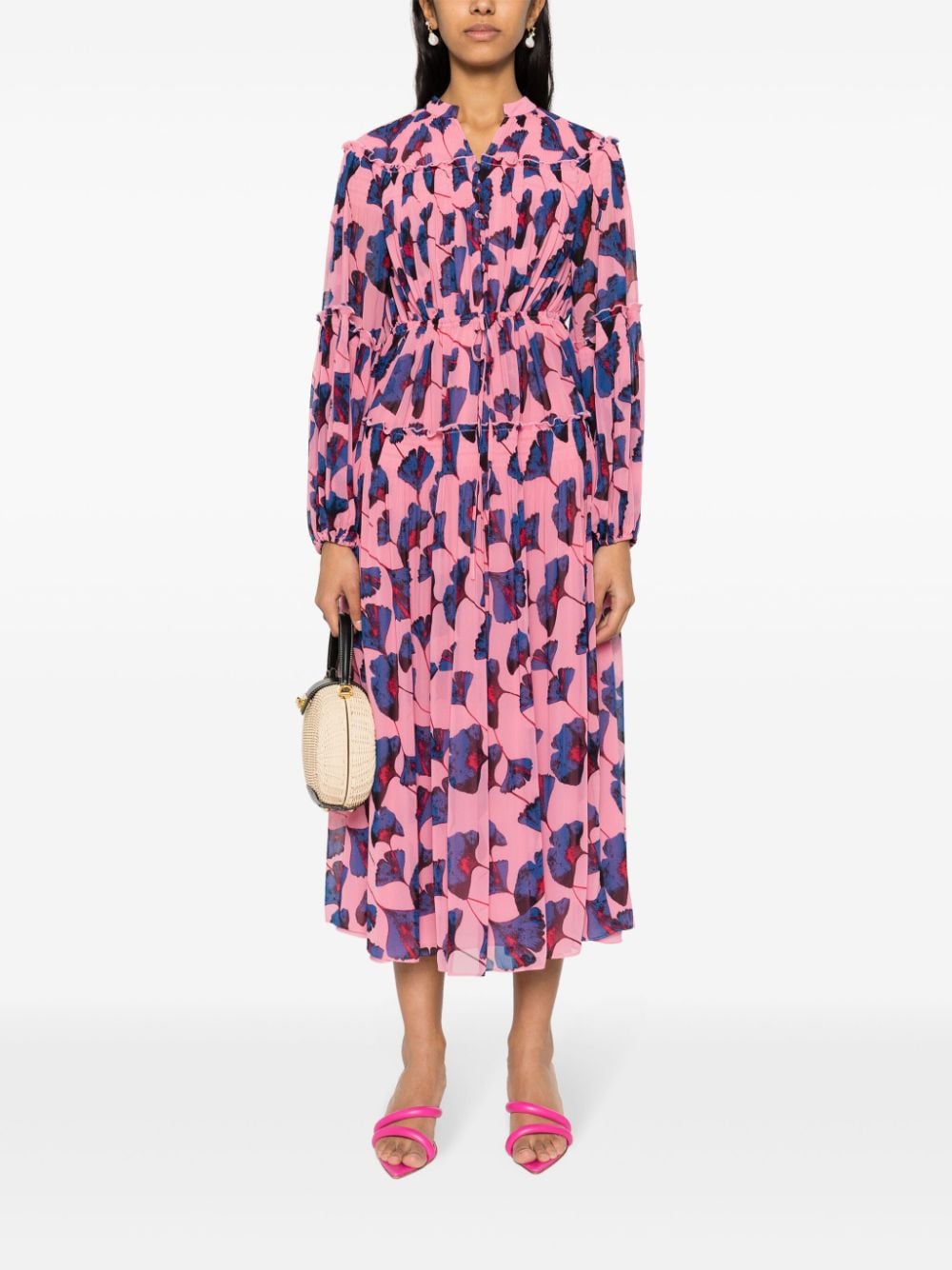 DVF Diane von Furstenberg Maxi-jurk met bloemenprint - Roze