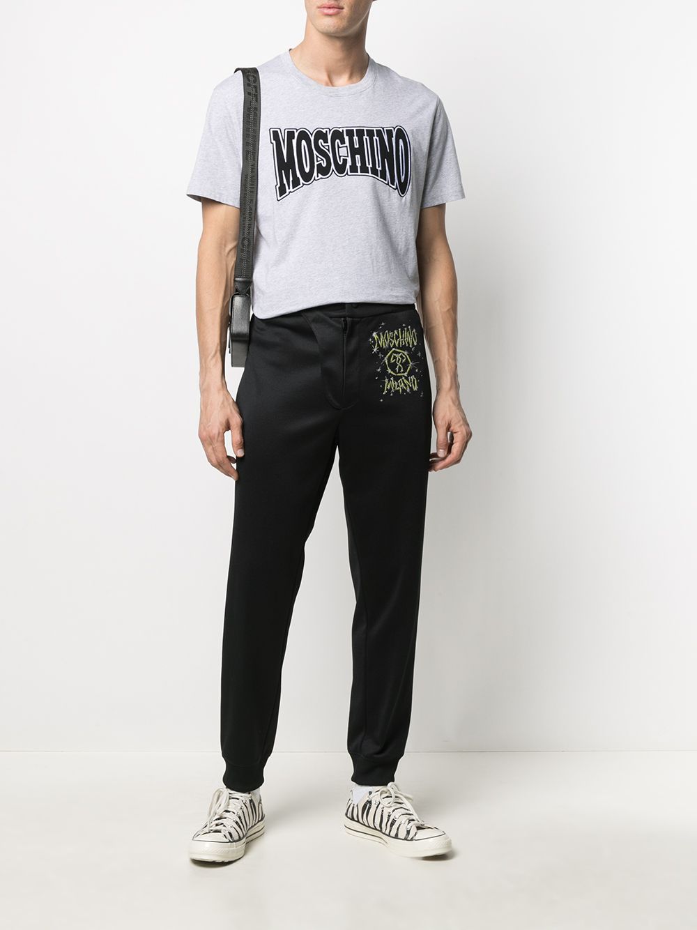 Moschino T-shirt met logoprint - Grijs