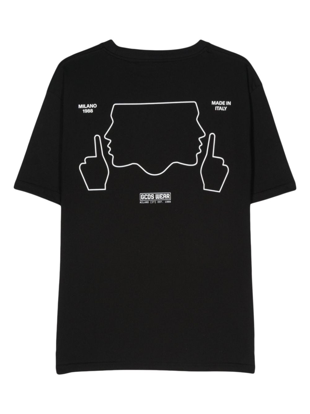 Gcds T-shirt met tekst - Zwart