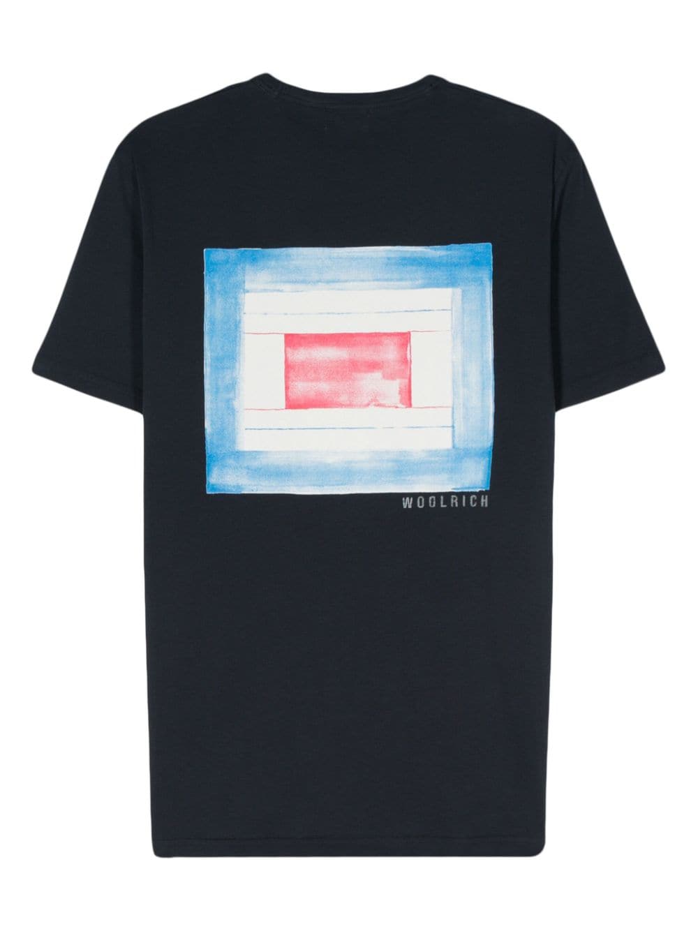 Woolrich graphic-print cotton T-shirt - Blauw
