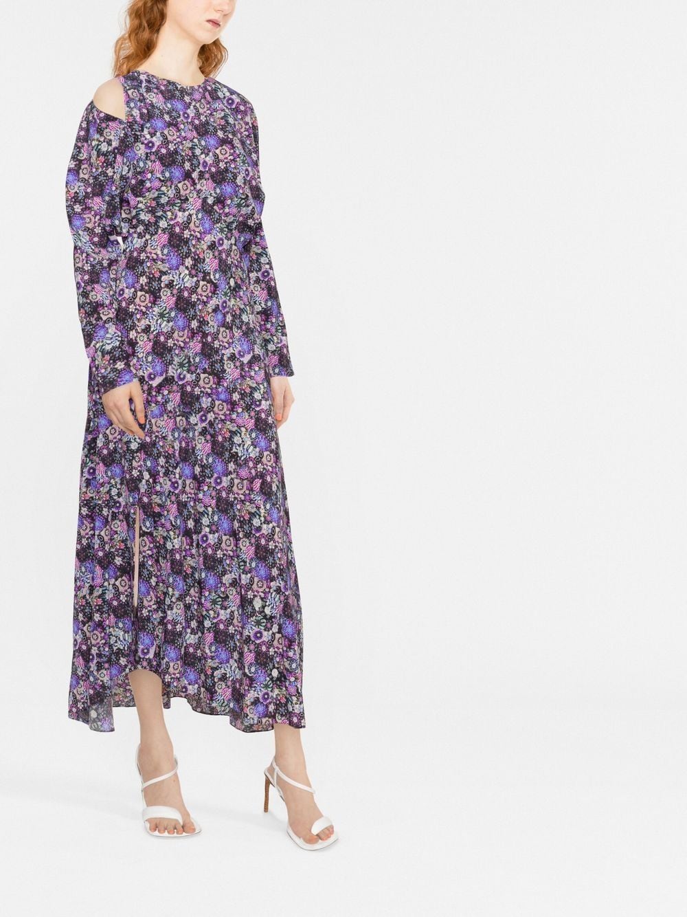 ISABEL MARANT Maxi-jurk met bloemenprint - Paars