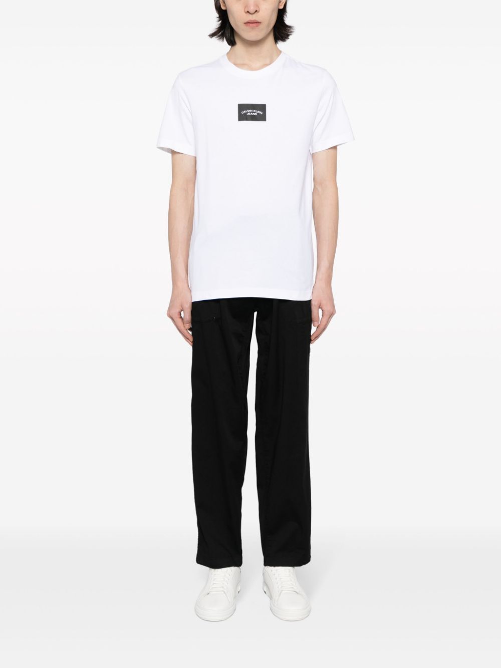 Calvin Klein Katoenen T-shirt met logoprint - Wit