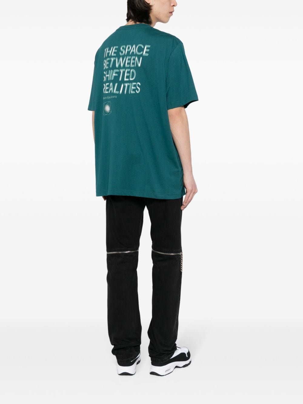 Calvin Klein T-shirt met tekst - Groen