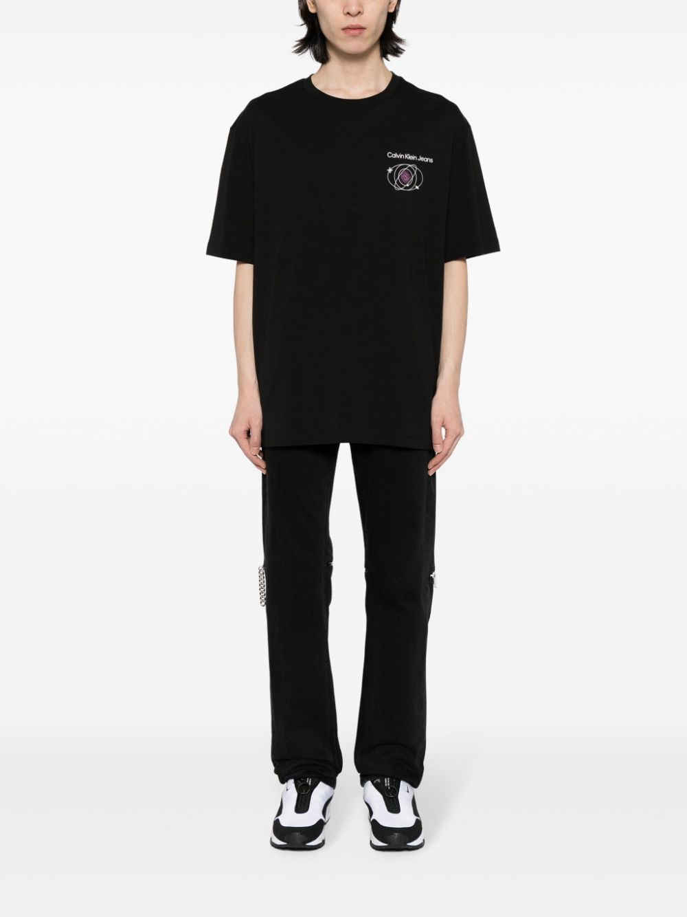 Calvin Klein T-shirt met tekst - Zwart