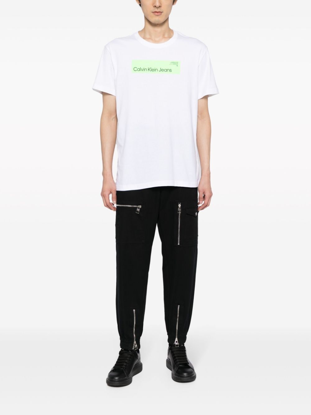 Calvin Klein Katoenen T-shirt met logoprint - Wit