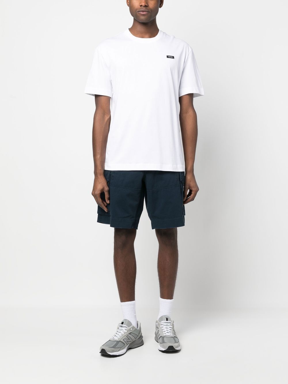 Calvin Klein T-shirt met logopatch - Wit