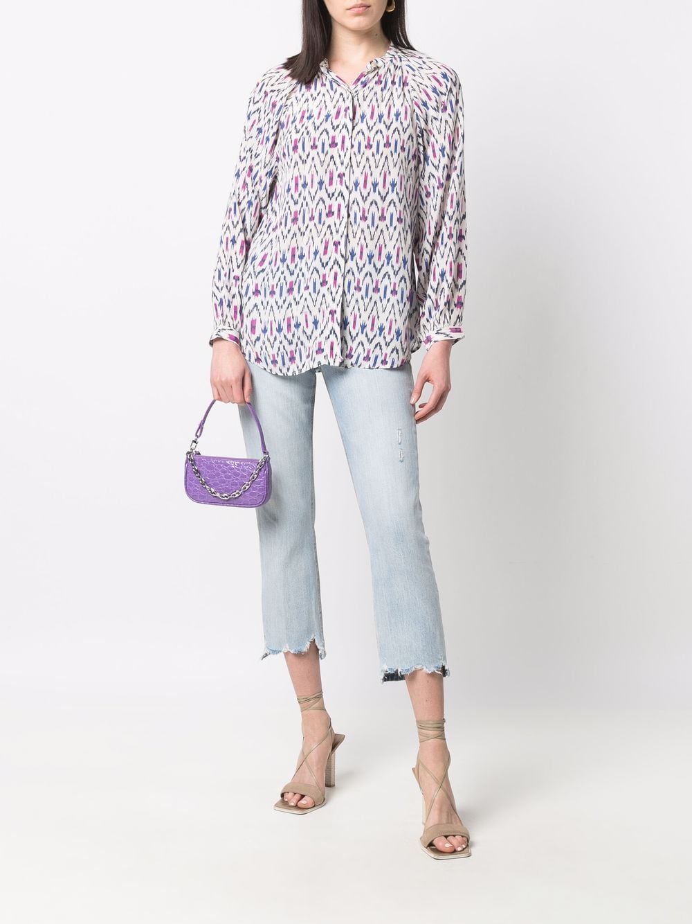 MARANT ÉTOILE Geometrische blouse - Beige