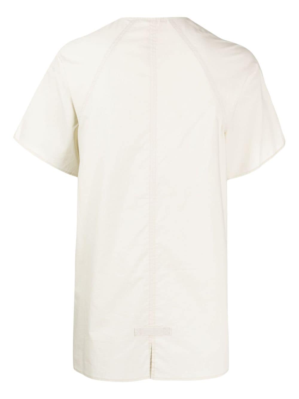 Lee Mathews split-neck cotton blouse - Beige