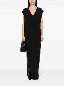 Rick Owens Crêpe maxi-jurk met V-hals - Zwart