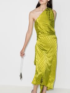 The Attico Asymmetrische jurk - Groen