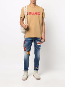 Dsquared2 T-shirt met logoprint - Beige