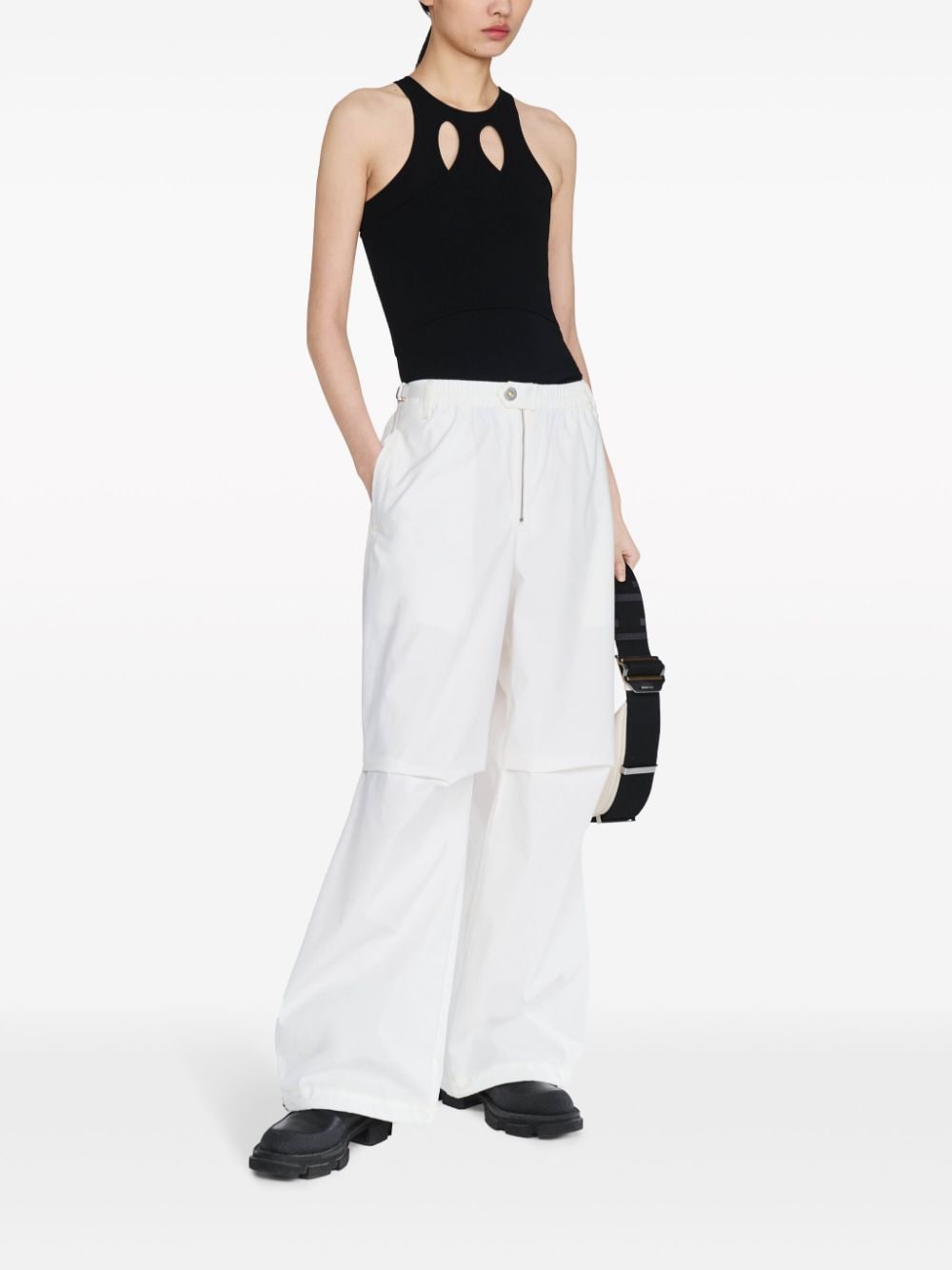 Dion Lee Flight panelled straight-leg trousers - Wit