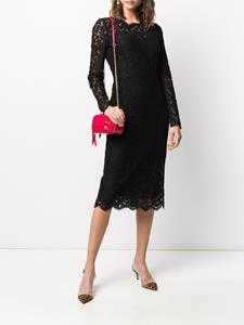 Dolce & Gabbana Jurk met bloemenkant - Zwart
