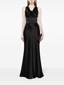 Amsale cowl neck corset gown - Zwart