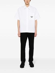MCM logo-embroidered cotton shirt - Wit