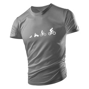 Mr. Burst Vier seizoenen nieuwe outdoor casual street style 2d fietsprint top heren T-shirt korte mouw los comfortabel sneldrogend