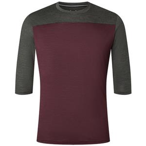 SUPER.NATURAL T-Shirt Merino T-Shirt CONTRAST 3/4 funktioneller Merino-Materialmix