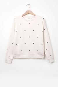 Sissy-Boy Beige Sweater Met Zonnetjes Embroidery