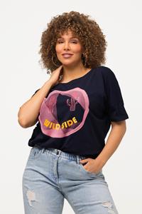Ulla Popken Rundhalsshirt T-Shirt Kaktus Oversized Rundhals Halbarm