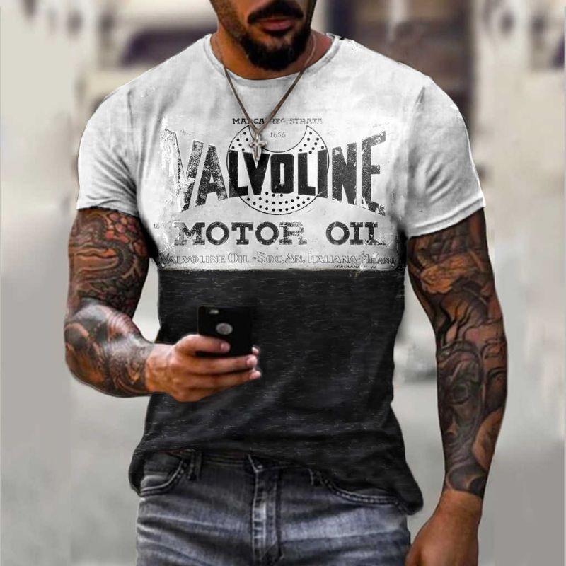 Kukebang Zomer Vintage Heren T-shirt Streetshirt 66-Way 3D Gedrukt T-shirt Voor Mannen Mode Korte Mouwen O-hals Oversized Mannelijke kleding