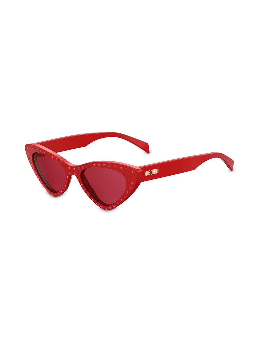 Moschino Eyewear Zonnebril met kattenoog montuur - Rood