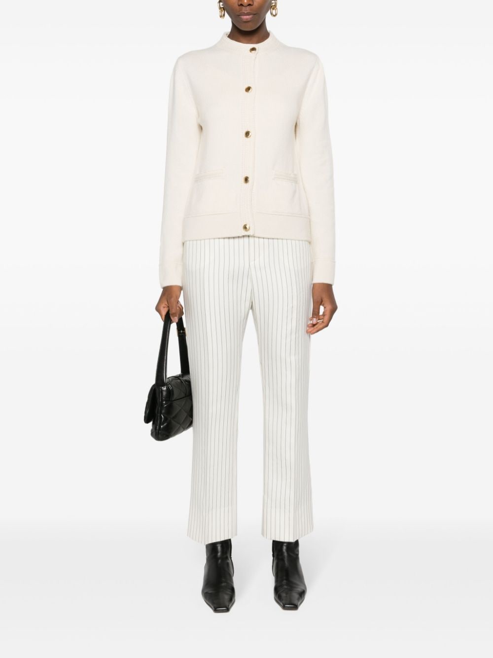 TOM FORD striped straight-leg trousers - Wit