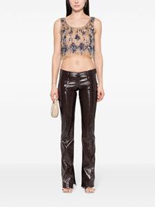 Alberta Ferretti bead-embellished top - Beige