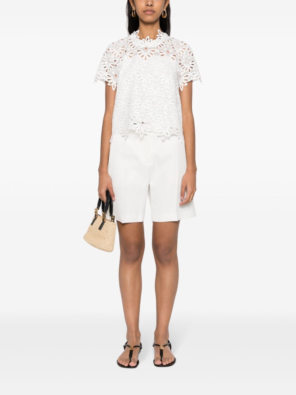 Ermanno Scervino Broderie anglaise shirt - Wit