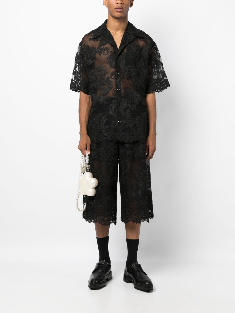 Simone Rocha Overhemd met veter-detail - Zwart