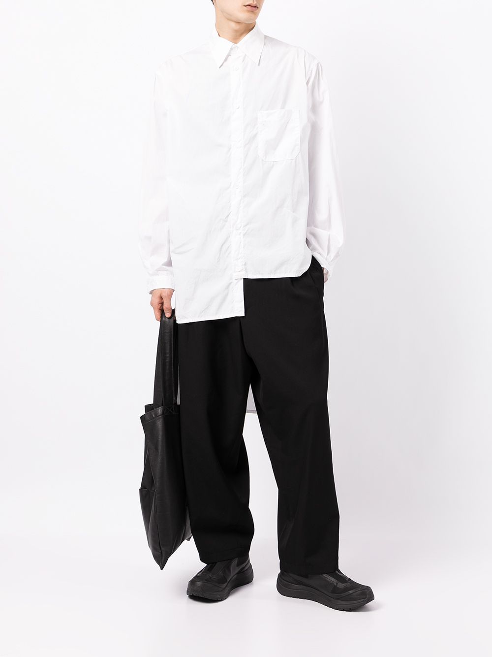 Yohji Yamamoto Asymmetrisch overhemd - Wit