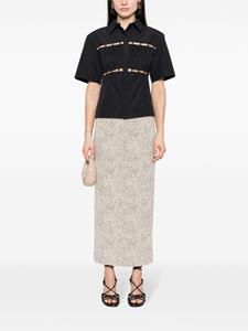 Nanushka Satu pleat-detail blouse - Zwart