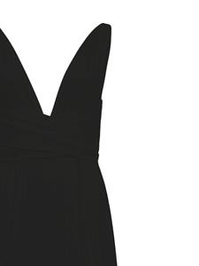 AZEEZA Cirrus V-neck silk gown - Zwart