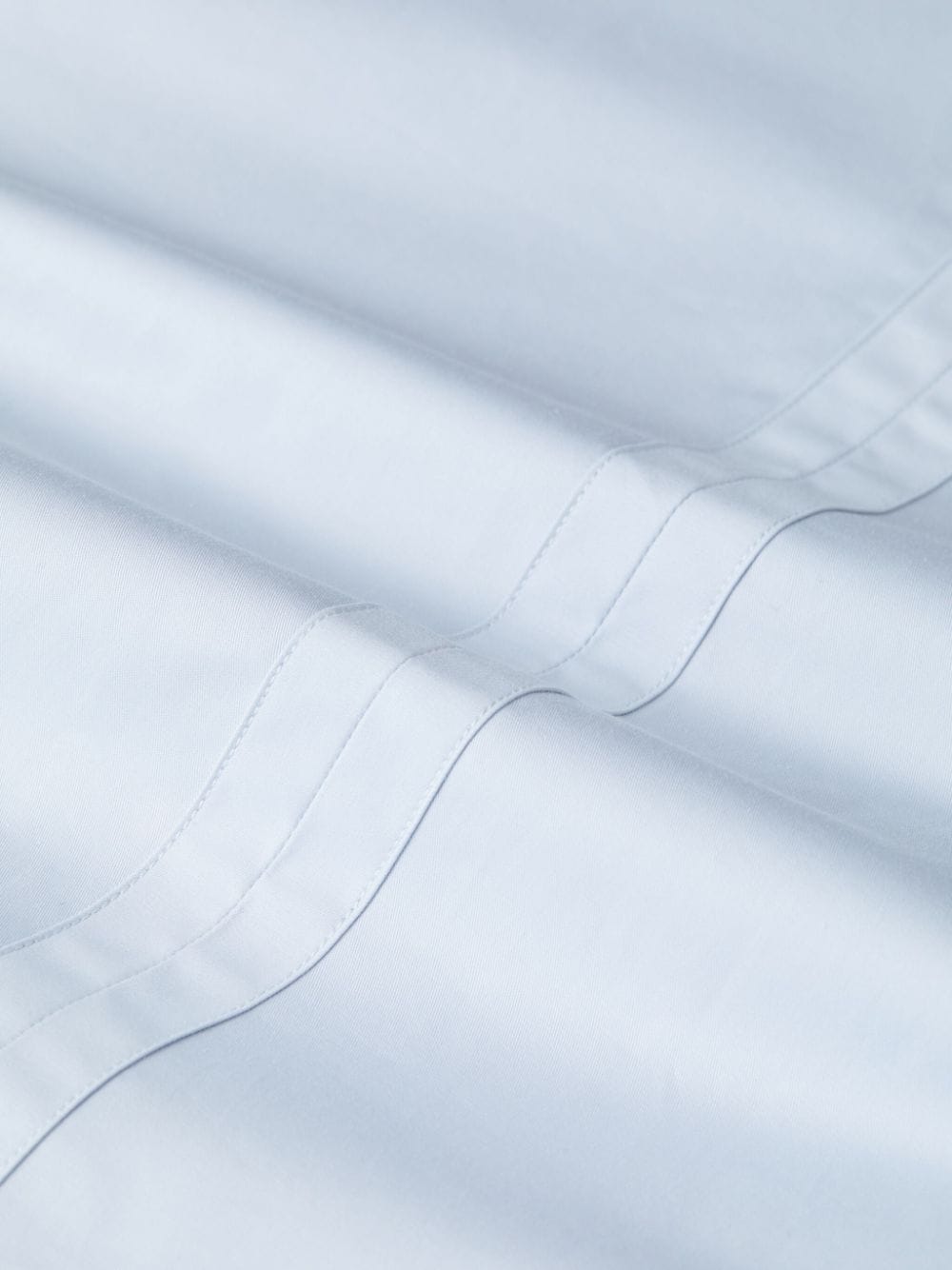 Closed stretch-cotton long-sleeve shirt - Blauw