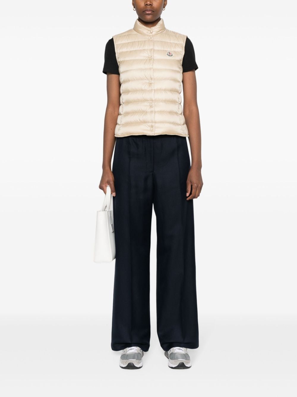 Moncler twill palazzo trousers - Blauw