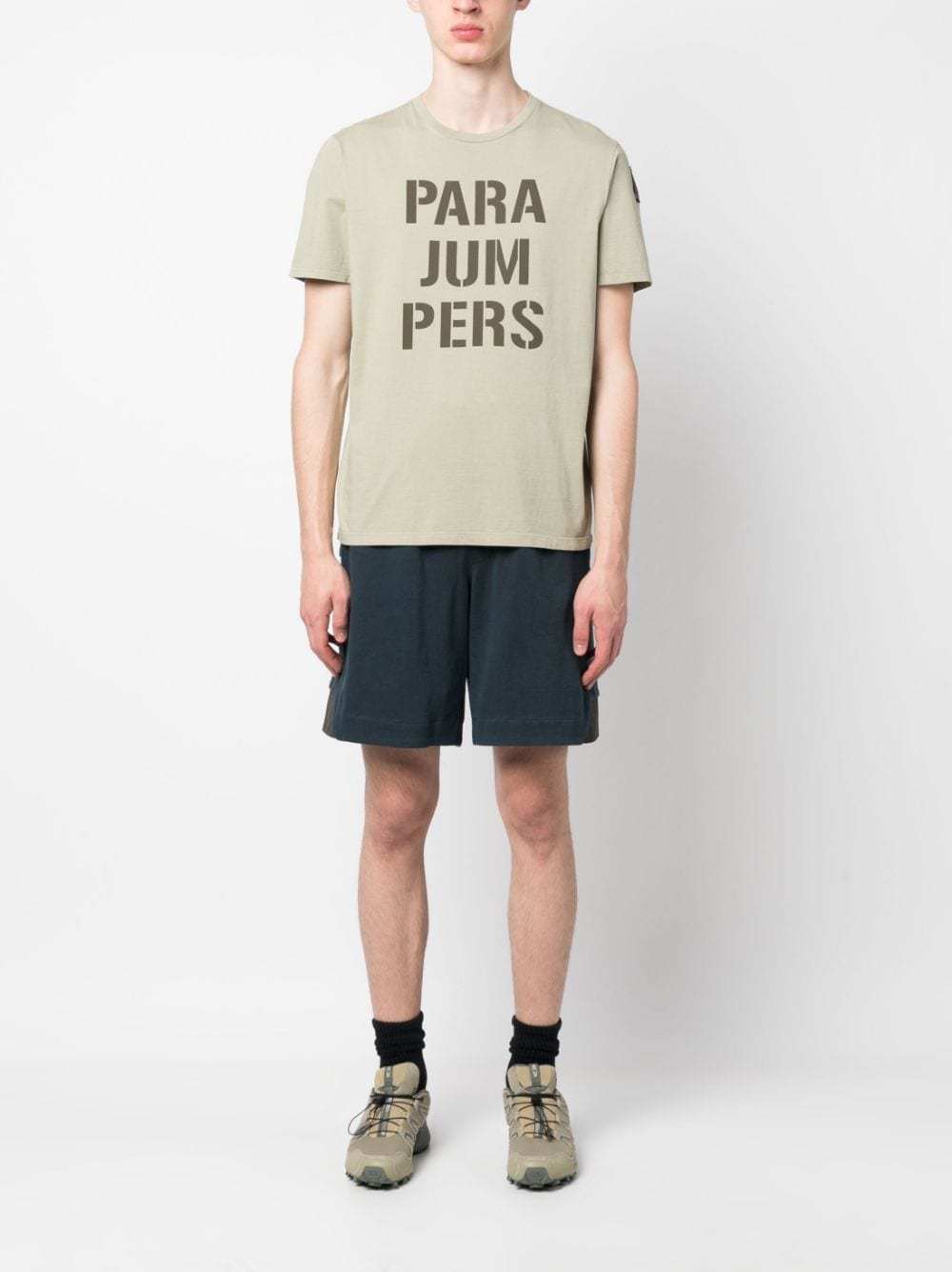 Parajumpers T-shirt met logoprint - Groen