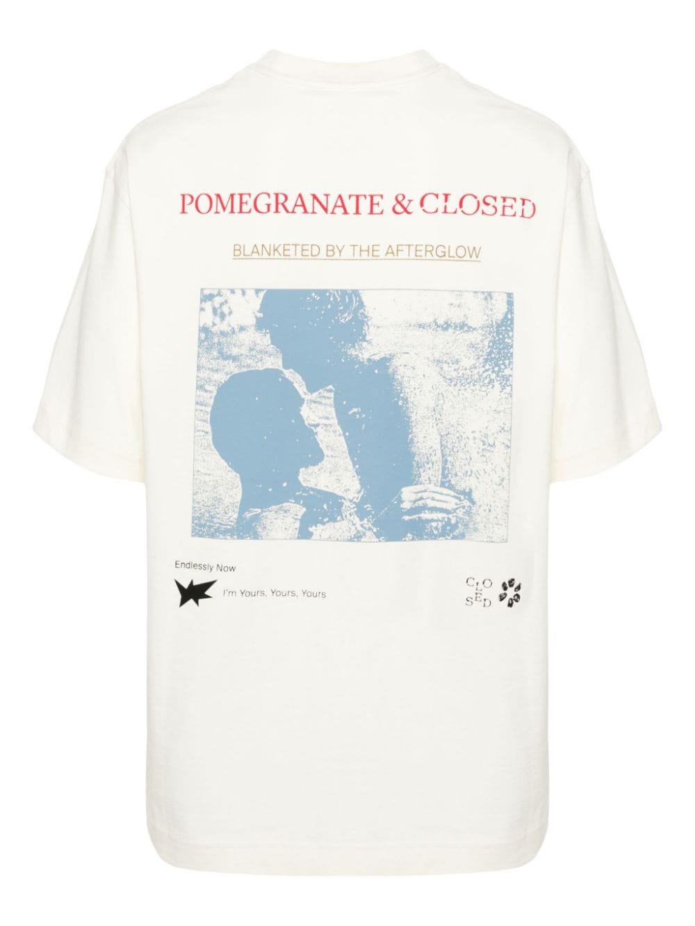 Closed photograph-print cotton T-shirt - Beige