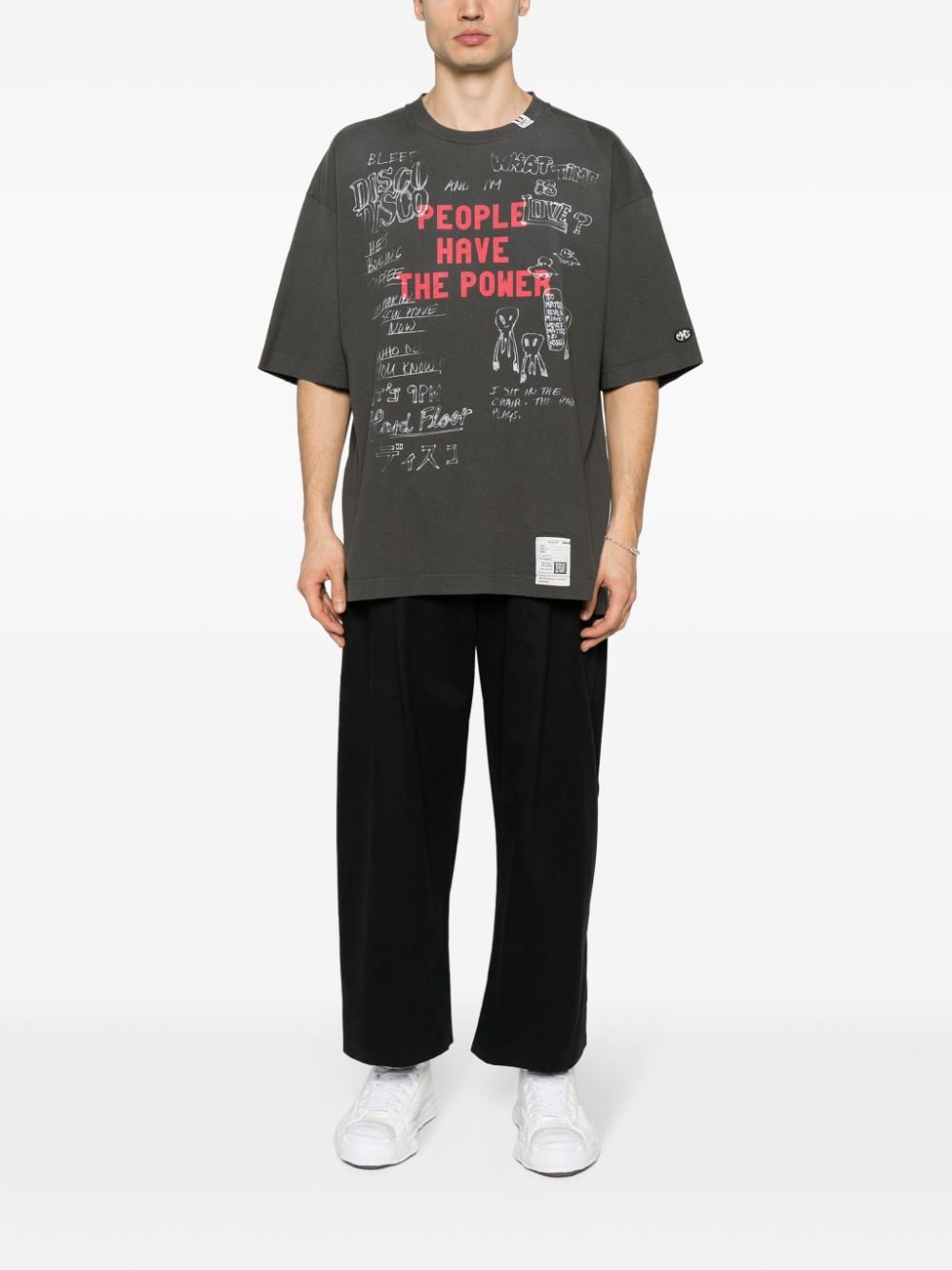 Maison Mihara Yasuhiro distressed-effect T-shirt - Grijs