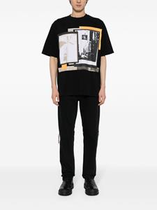 Calvin Klein Connected Layer cotton T-shirt - Zwart