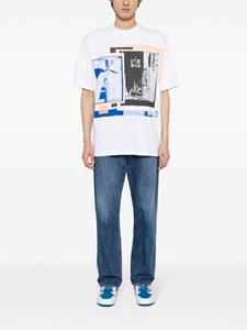Calvin Klein Connected Layer cotton T-shirt - Wit