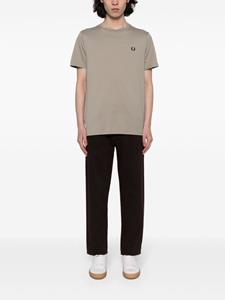 Fred Perry Ringer logo-embroidered T-shirt - Grijs