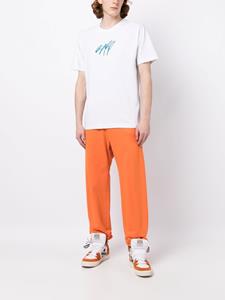 Off-White Bounce Cross logo-embroidered T-shirt - Wit