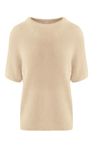 The Musthaves Oversized Soft Trui Korte Mouw Beige
